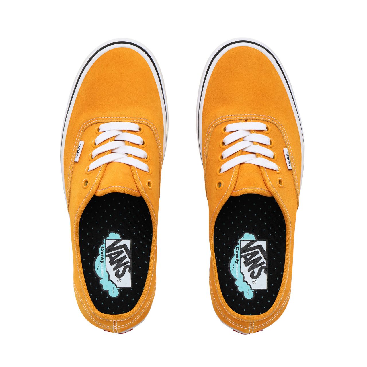 Vans Suede ComfyCush Authentic Classic Mens Womens - (Suede) cadmium yellow/true white VN0A3WM7TE3 Shoes