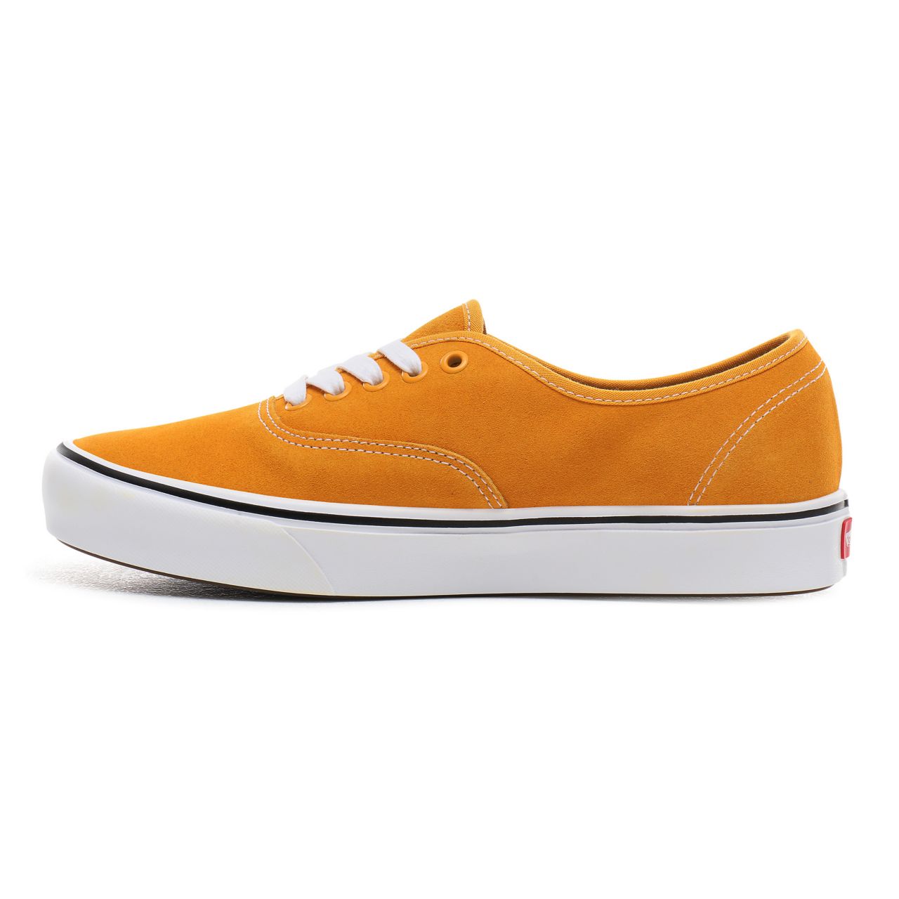 Vans Suede ComfyCush Authentic Classic Mens Womens - (Suede) cadmium yellow/true white VN0A3WM7TE3 Shoes