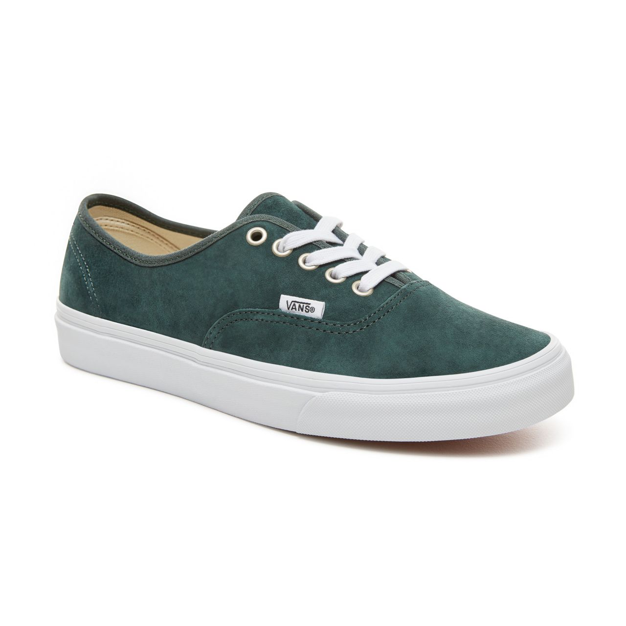 Vans Suede Authentic Classic Mens Womens - (Pig Suede) Darkest Spruce/True White VA38EMU5J Shoes