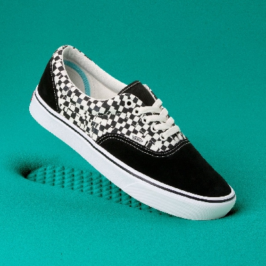 Vans Tear Check Comfycush Era Classic Mens Womens - (Tear Check) Black/True White VN0A3WM9V9Y Shoes