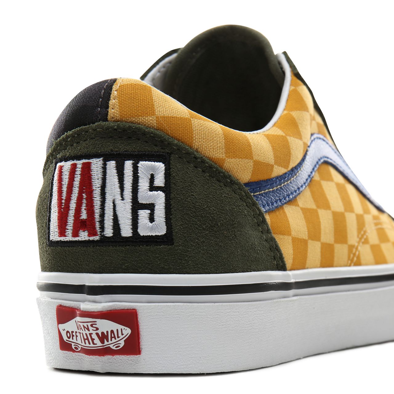 Vans OTW Rally Old Skool Classic Mens Womens - (OTW Rally) Checker/Multicolour/Deep lichen Green VN0A4BV5VZN Shoes