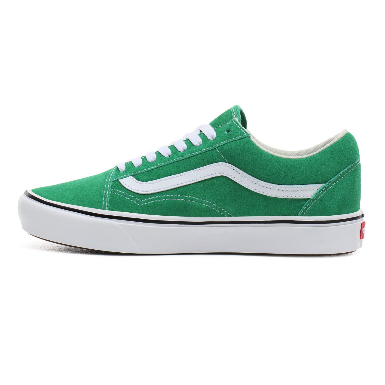 Vans Suede ComfyCush Old Skool Classic Mens Womens - (Suede) fern green/true white VN0A3WMATFI Shoes