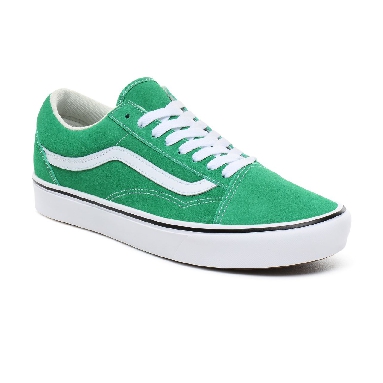 Vans Suede ComfyCush Old Skool Classic Mens Womens - (Suede) fern green/true white VN0A3WMATFI Shoes