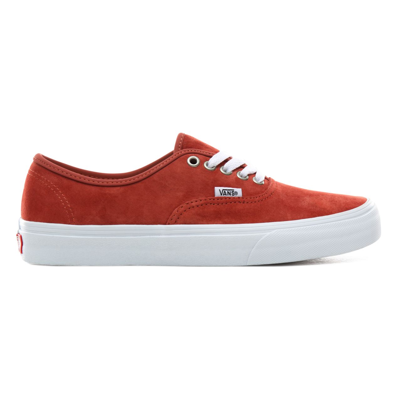 Vans Pig Suede Authentic Classic Mens Womens - (Pig Suede) Burnt brick/True White VN0A2Z5IV75 Shoes