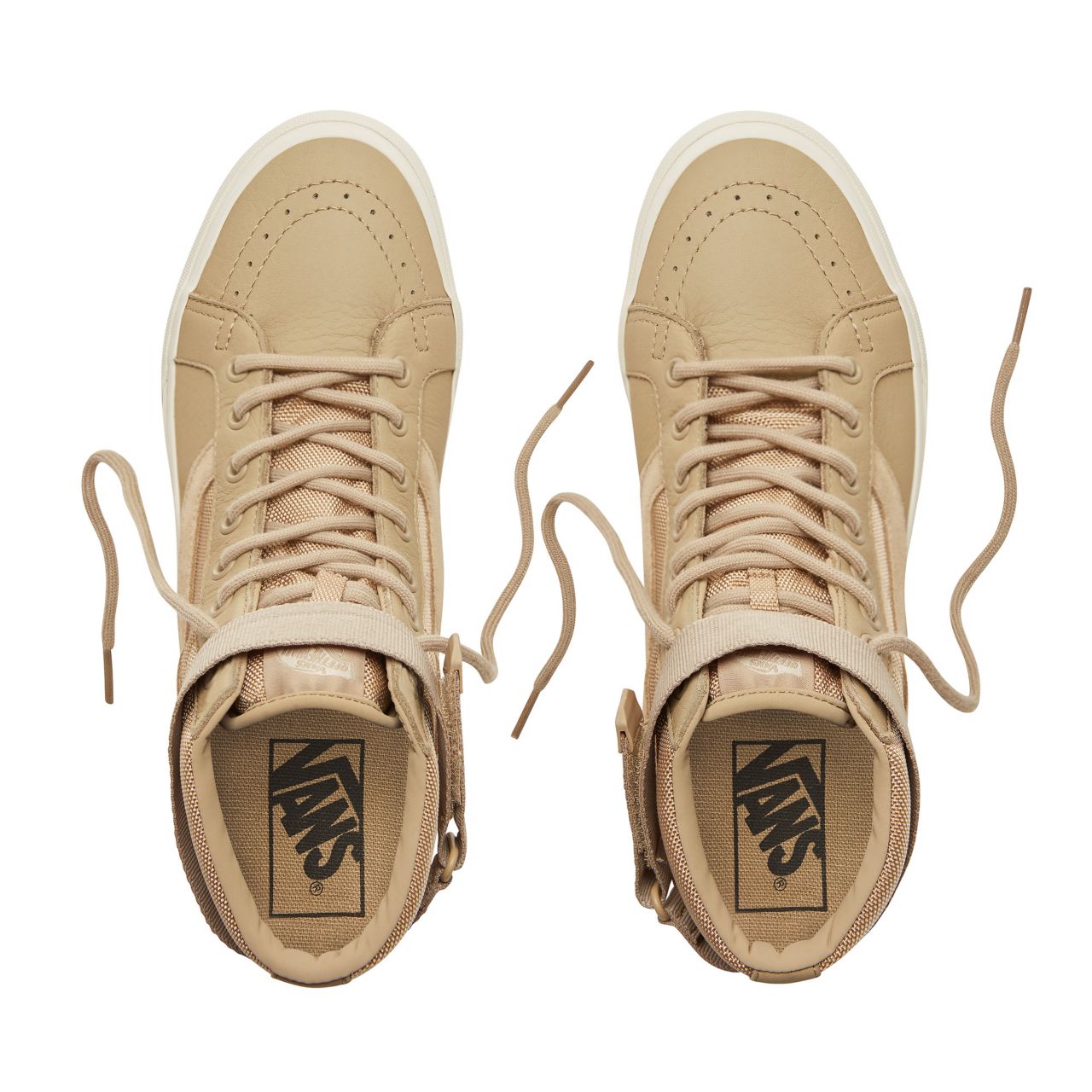 Vans Suede Leather Sk8-Hi Reissue Strap Classic Mens Womens - (Leather) Ballistic/Cornstalk VA3QY2UB5 Shoes