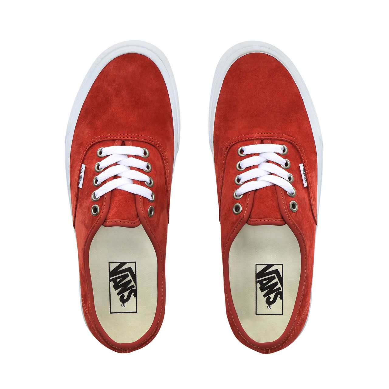 Vans Pig Suede Authentic Classic Mens Womens - (Pig Suede) Burnt brick/True White VN0A2Z5IV75 Shoes