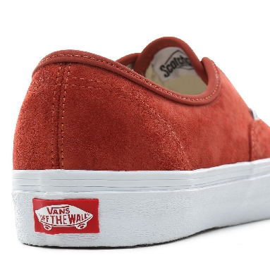 Vans Pig Suede Authentic Classic Mens Womens - (Pig Suede) Burnt brick/True White VN0A2Z5IV75 Shoes