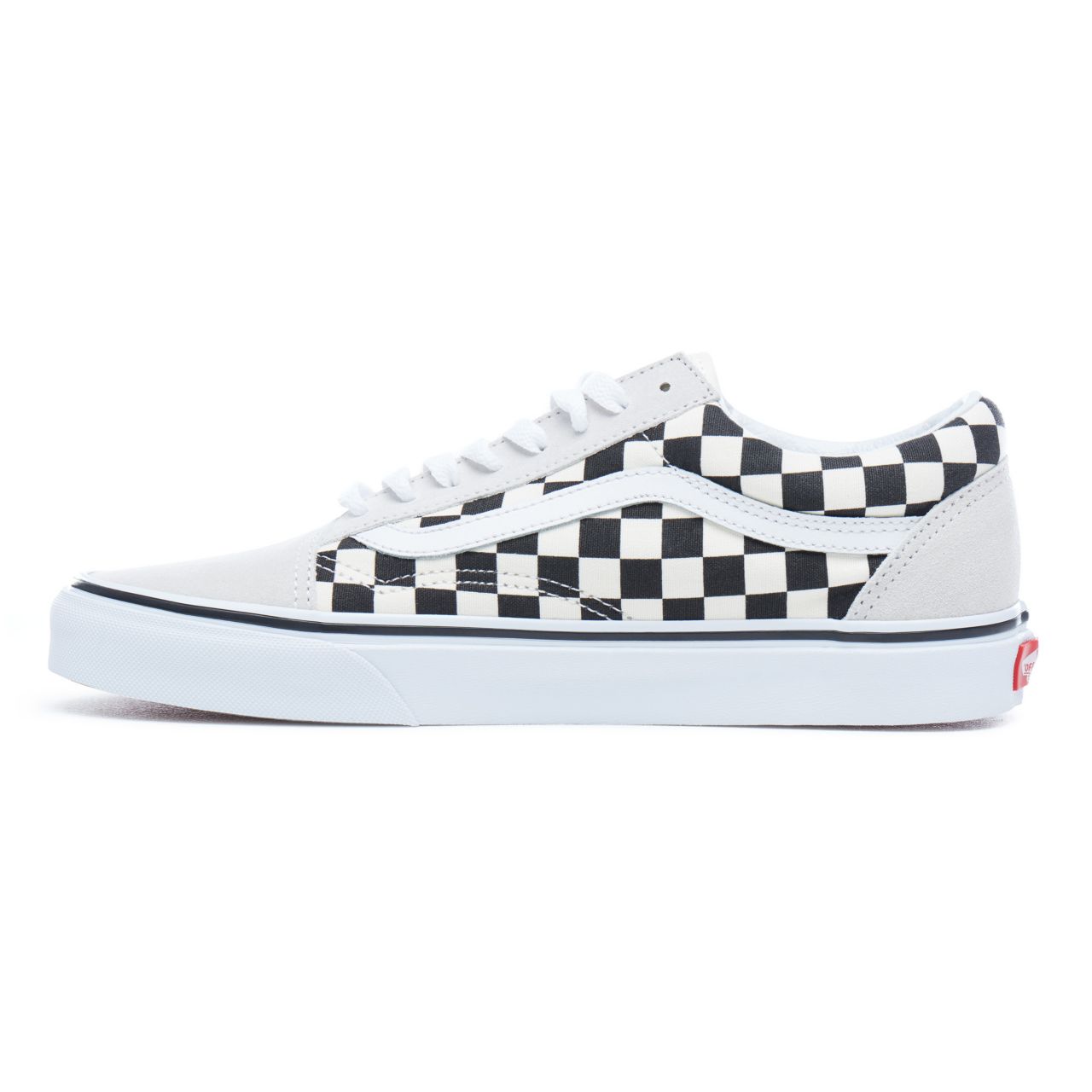 Vans Old Skool Classic Mens Womens - (Checkerboard) White/Black VN0A38G127K Shoes