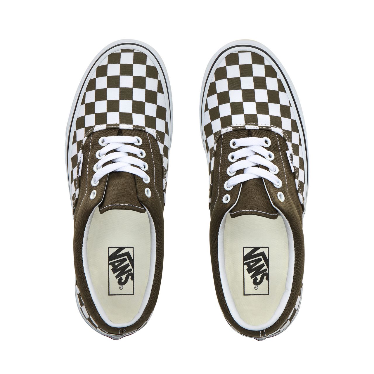 Vans Checkerboard Era Classic Mens Womens - (Checkerboard) Beech/True White VN0A4BV4VXI Shoes