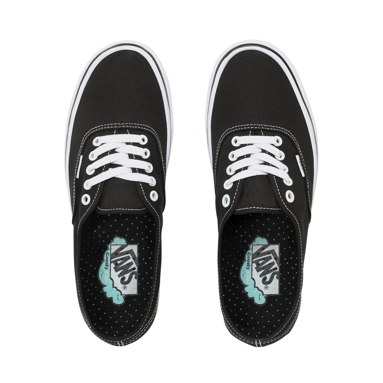 Vans Classic Comfycush Authentic Classic Mens Womens - (Classic) black/true white VN0A3WM7VNE Shoes