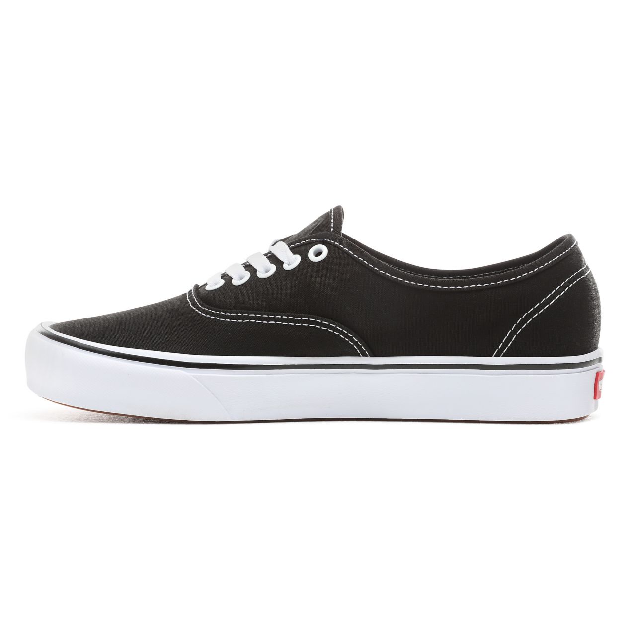 Vans Classic Comfycush Authentic Classic Mens Womens - (Classic) black/true white VN0A3WM7VNE Shoes