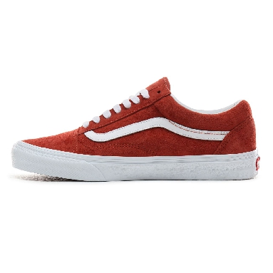 Vans Pig Suede Old Skool Classic Mens Womens - (Pig Suede) Burnt brick/True White VN0A4BV5V75 Shoes