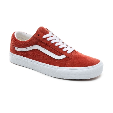 Vans Pig Suede Old Skool Classic Mens Womens - (Pig Suede) Burnt brick/True White VN0A4BV5V75 Shoes