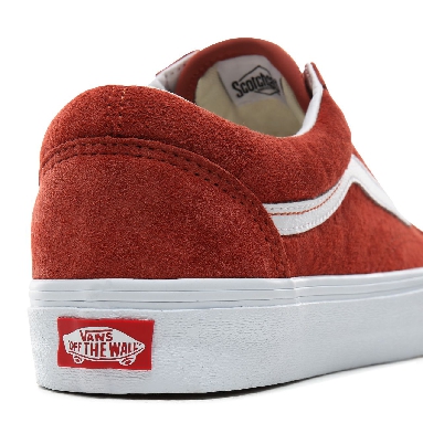 Vans Pig Suede Old Skool Classic Mens Womens - (Pig Suede) Burnt brick/True White VN0A4BV5V75 Shoes