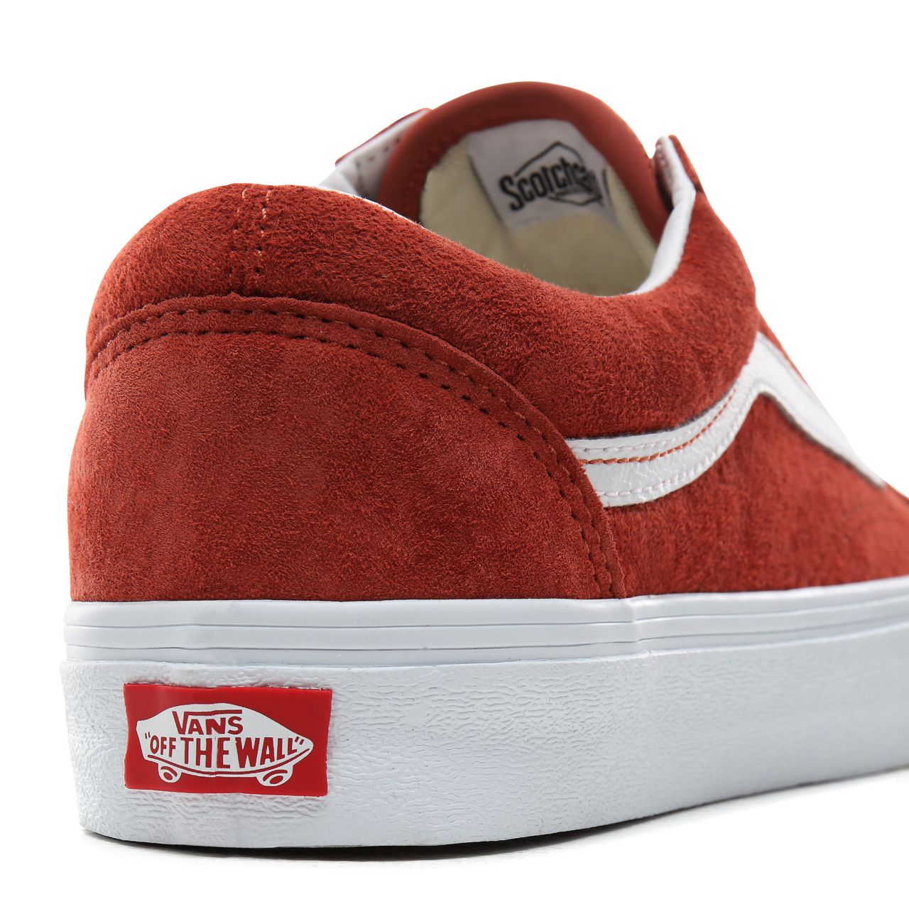 Vans Pig Suede Old Skool Classic Mens Womens - (Pig Suede) Burnt brick/True White VN0A4BV5V75 Shoes