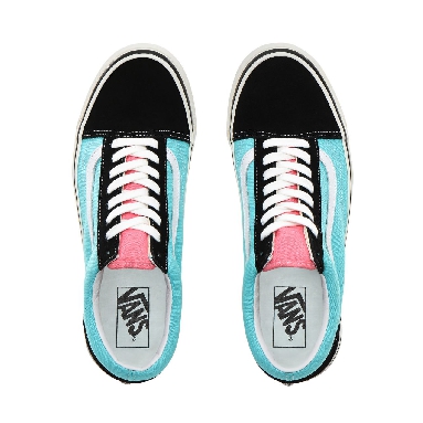 Vans Anaheim Factory Old Skool 36 DX Classic Mens Womens - (Anaheim Factory) Og Black/Og Aqua VN0A38G2VPJ Shoes