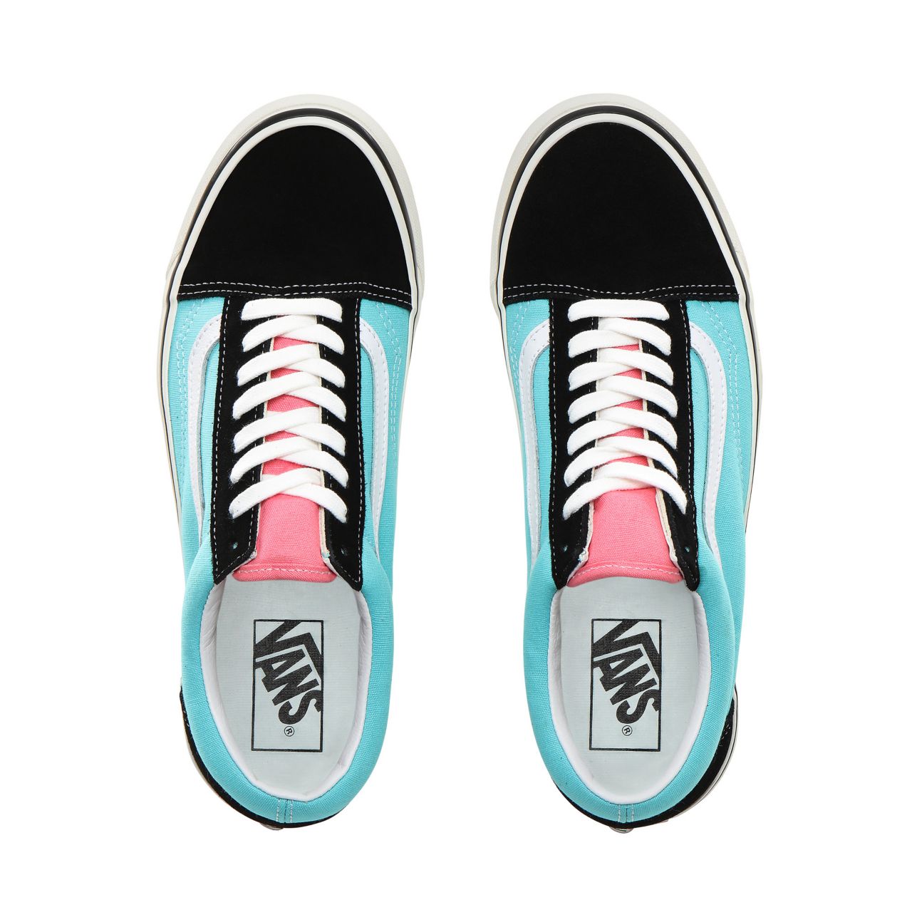 Vans Anaheim Factory Old Skool 36 DX Classic Mens Womens - (Anaheim Factory) Og Black/Og Aqua VN0A38G2VPJ Shoes