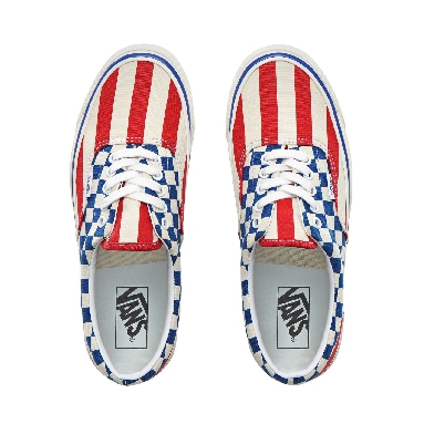 Vans Anaheim Factory Era 95 DX Classic Mens Womens - (Anaheim Factory) Og Red Stripes/Og Blue check VN0A2RR1VYC Shoes