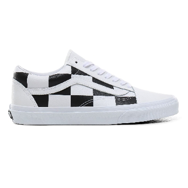 Vans Leather Check Old Skool Classic Mens Womens - (Leather Check) true white/black VN0A4BV5TPL Shoes