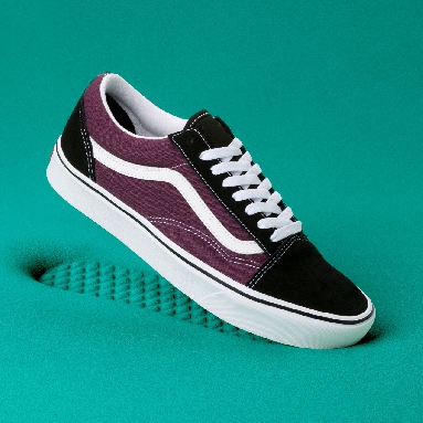 Vans Sport Comfycush Old Skool Classic Mens Womens - (Sport) Black/Prune/True White VN0A3WMAV9W Shoes