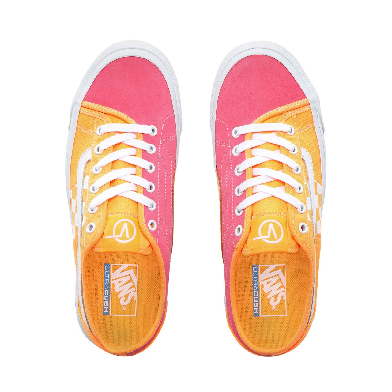 Vans Check Off Bess NI Classic Mens Womens - (Check Off ) Orange pop/Knockout Pink VN0A4BTHV85 Shoes