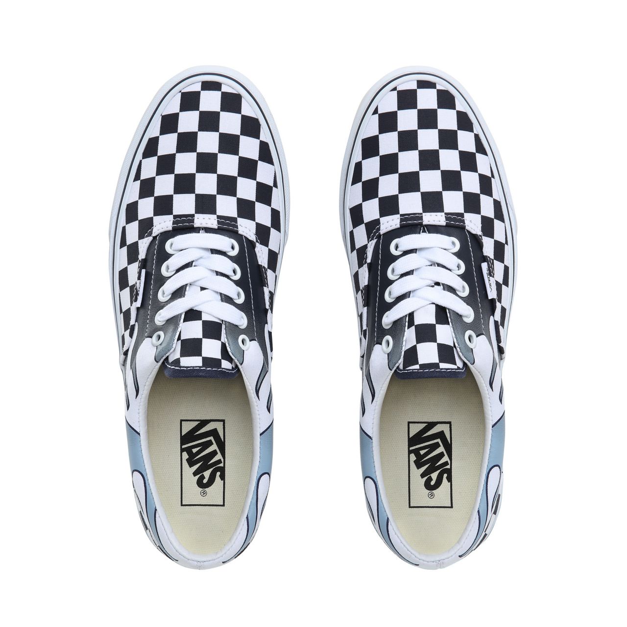 Vans Checkerboard Flame Classic Classic Mens Womens - (Checkerboard Flame) Parisian night/True White VN0A4BV4SX8 Shoes