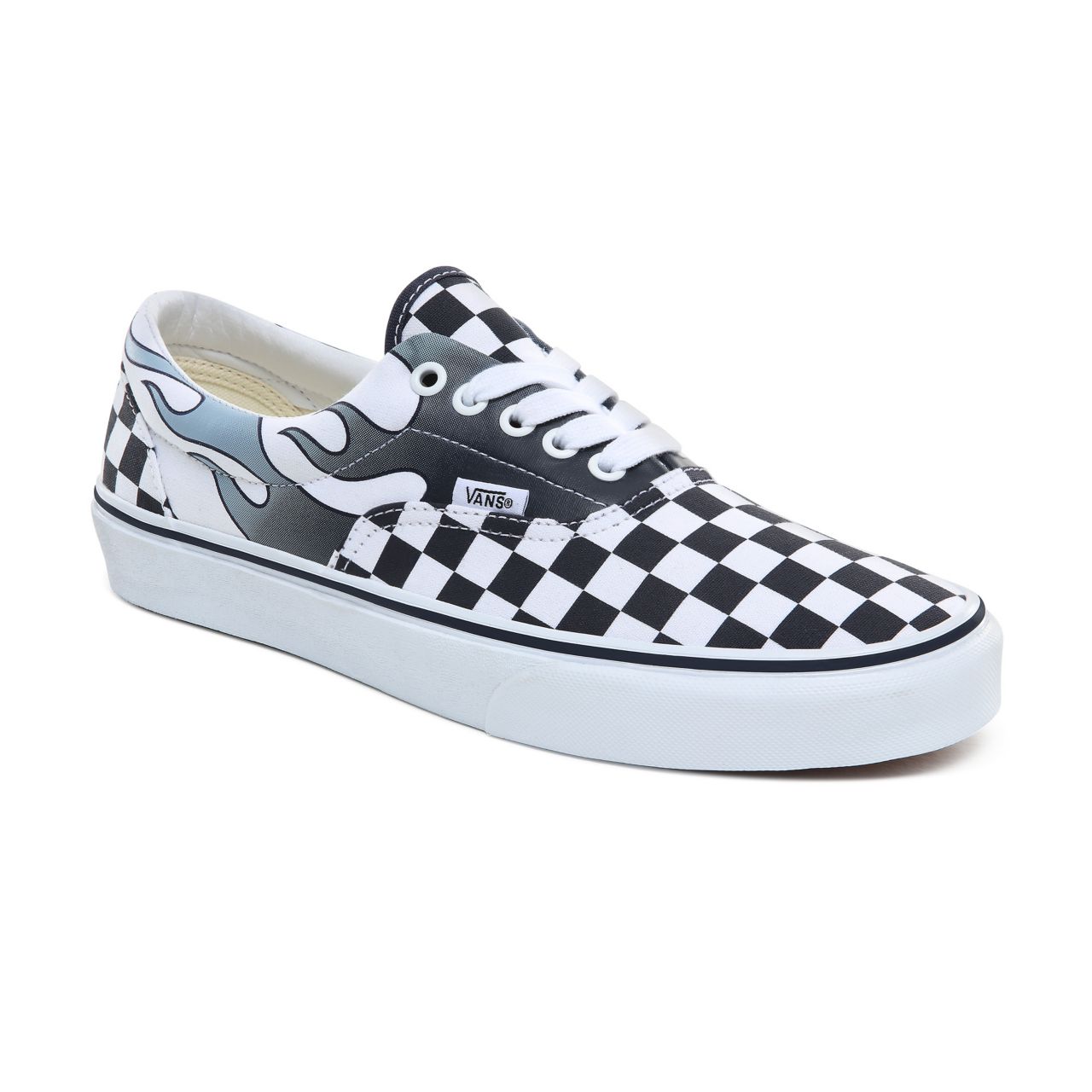 Vans Checkerboard Flame Classic Classic Mens Womens - (Checkerboard Flame) Parisian night/True White VN0A4BV4SX8 Shoes