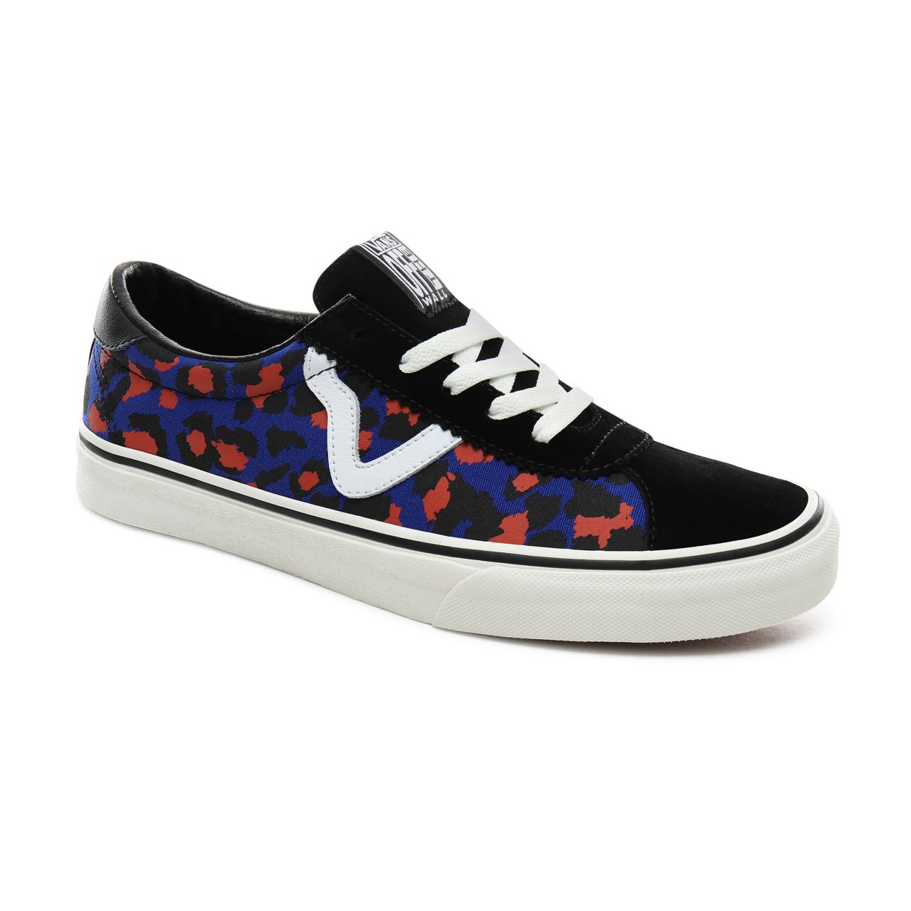 Vans Leopard Vans Sport Classic Mens Womens - (Leopard) Black/Surf the web VN0A4BU6XNE Shoes