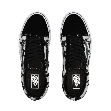 Vans Alien Ghosts Old Skool Classic Mens Womens - (Alien Ghosts) black/true white VN0A4BV5TB1 Shoes