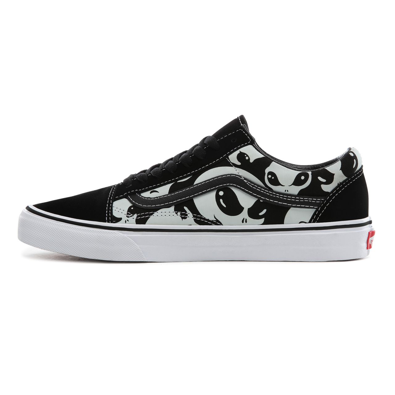 Vans Alien Ghosts Old Skool Classic Mens Womens - (Alien Ghosts) black/true white VN0A4BV5TB1 Shoes