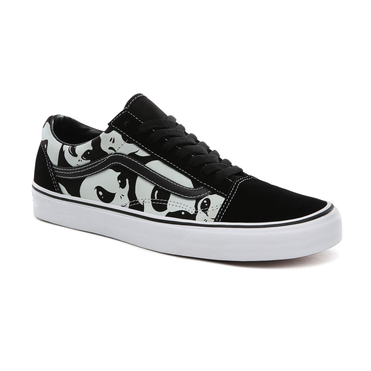 Vans Alien Ghosts Old Skool Classic Mens Womens - (Alien Ghosts) black/true white VN0A4BV5TB1 Shoes