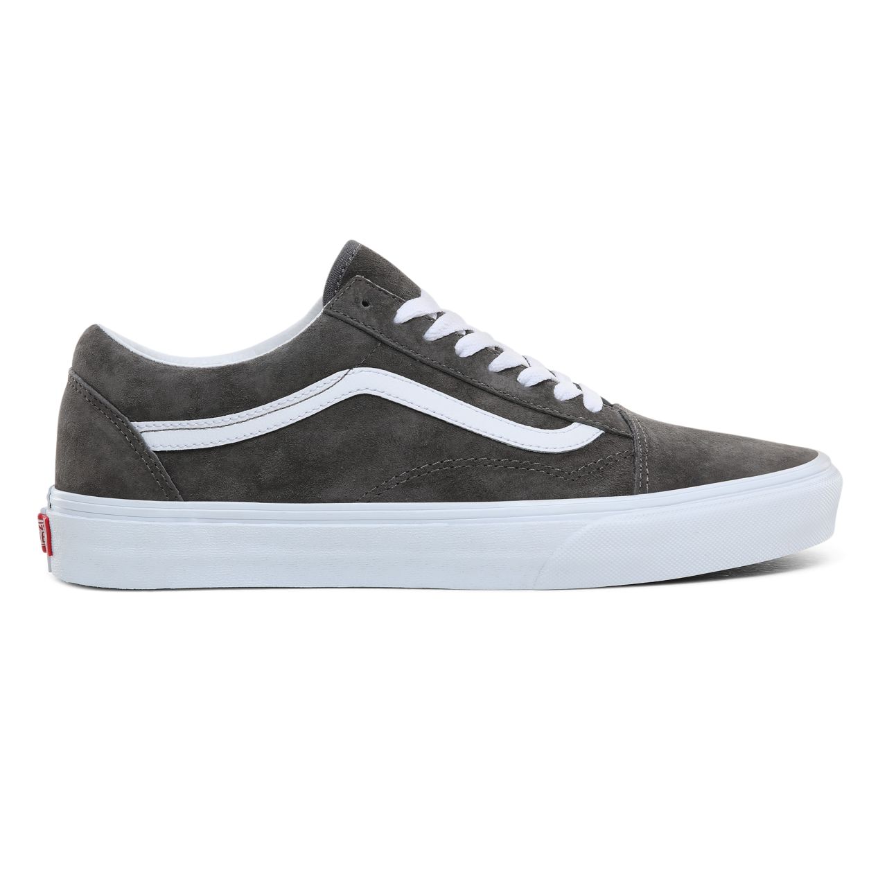 Vans Pig Suede Old Skool Classic Mens Womens - (Pig Suede) Pewter/True White VN0A4BV5TIL Shoes