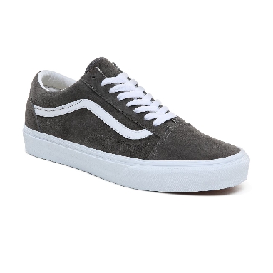 Vans Pig Suede Old Skool Classic Mens Womens - (Pig Suede) Pewter/True White VN0A4BV5TIL Shoes