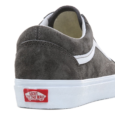 Vans Pig Suede Old Skool Classic Mens Womens - (Pig Suede) Pewter/True White VN0A4BV5TIL Shoes