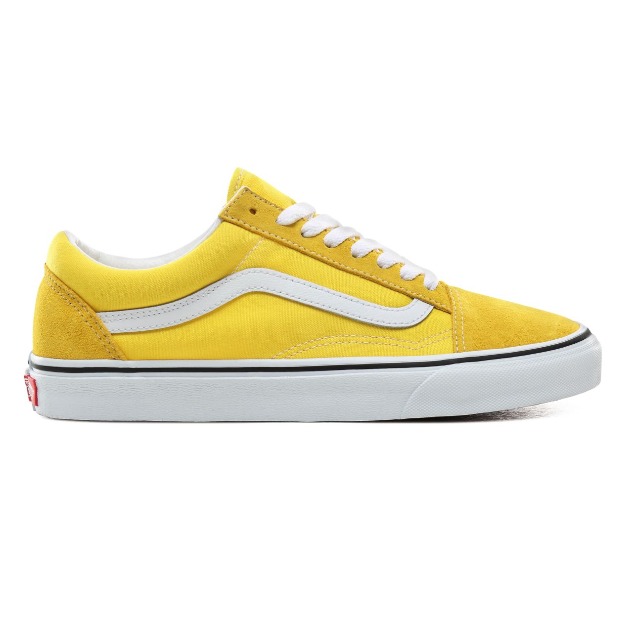 Vans Old Skool Classic Mens Womens - Vibrant Yellow/True White VN0A4BV5FSX Shoes