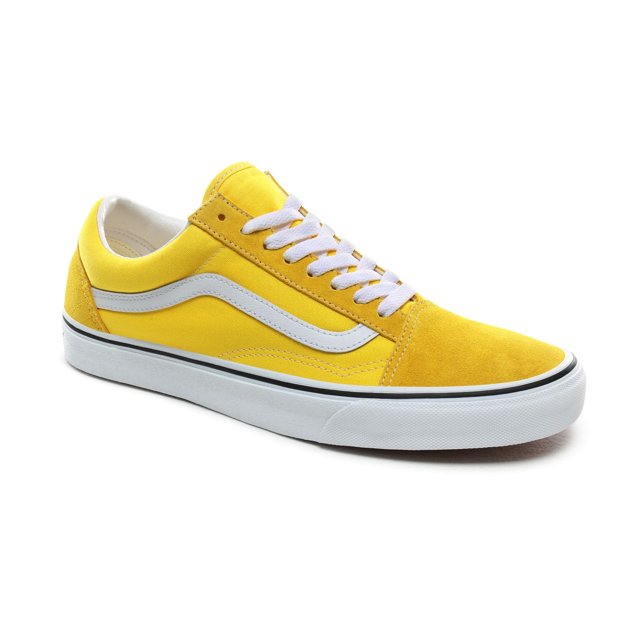 Vans Old Skool Classic Mens Womens - Vibrant Yellow/True White VN0A4BV5FSX Shoes