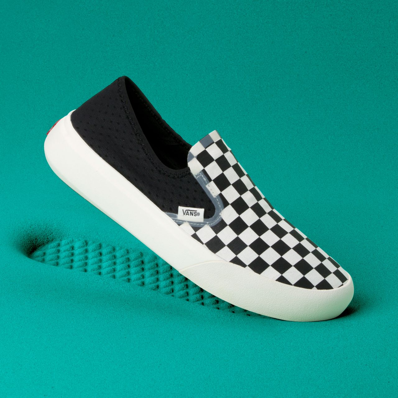 Vans Checkerboard ComfyCush One Classic Mens Womens - (Checkerboard) Black/Marshmallow VN0A45J5R6R Shoes