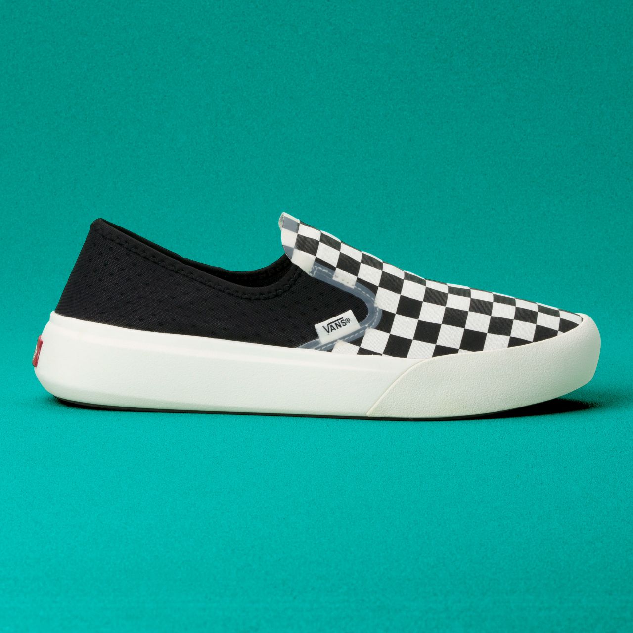 Vans Checkerboard ComfyCush One Classic Mens Womens - (Checkerboard) Black/Marshmallow VN0A45J5R6R Shoes