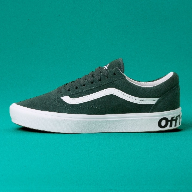 Vans Distort Comfycush Old Skool Classic Mens Womens - (Distort) Trekking Green/True White VN0A3WMAVWX Shoes