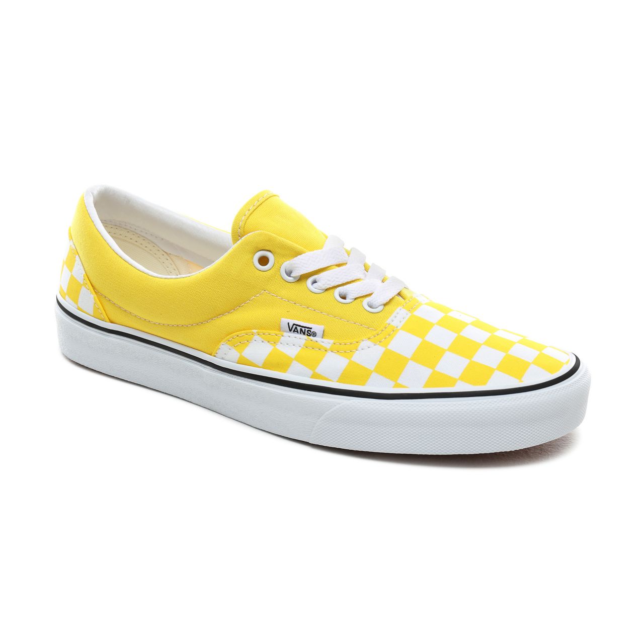 Vans Checkerboard Era Classic Mens Womens - (Checkerboard) Vibrant Yellow/True White VN0A4BV4VXL Shoes