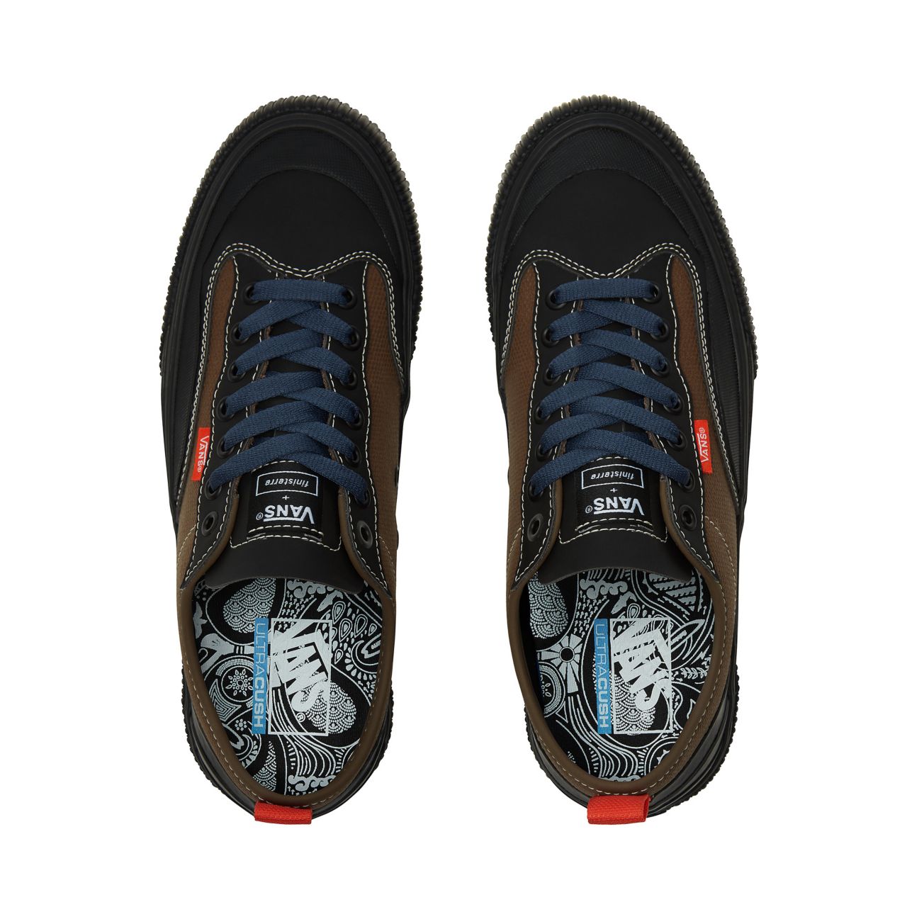 Vans Finisterre Destruct SF Classic Mens Womens - (Finisterre) Cub/Tangerine Tango/Black VN0A4BTLSRR Shoes