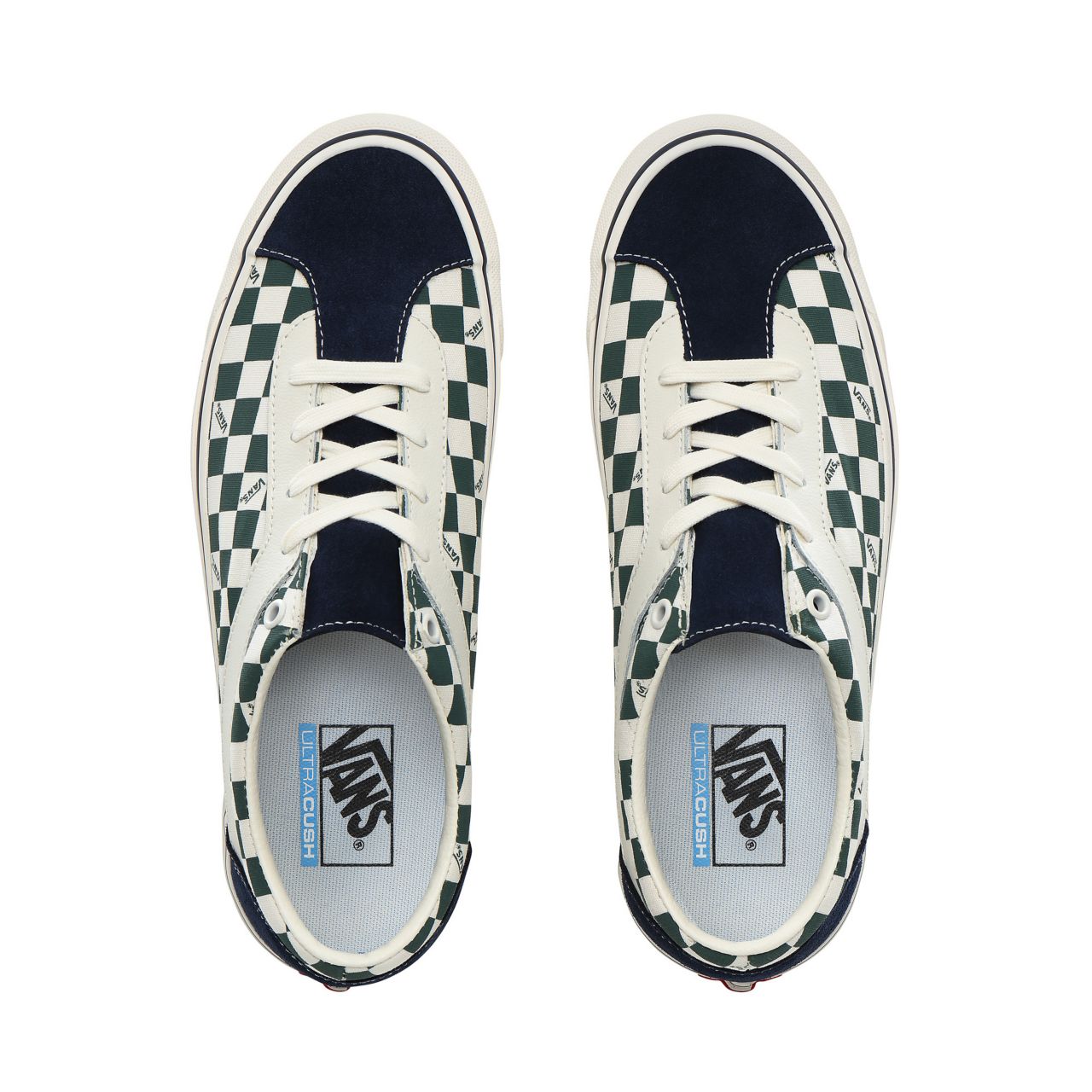 Vans Checkerboard Bold NI Classic Mens Womens - (Checkerboard) dress blues/trekking green VN0A3WLPT94 Shoes