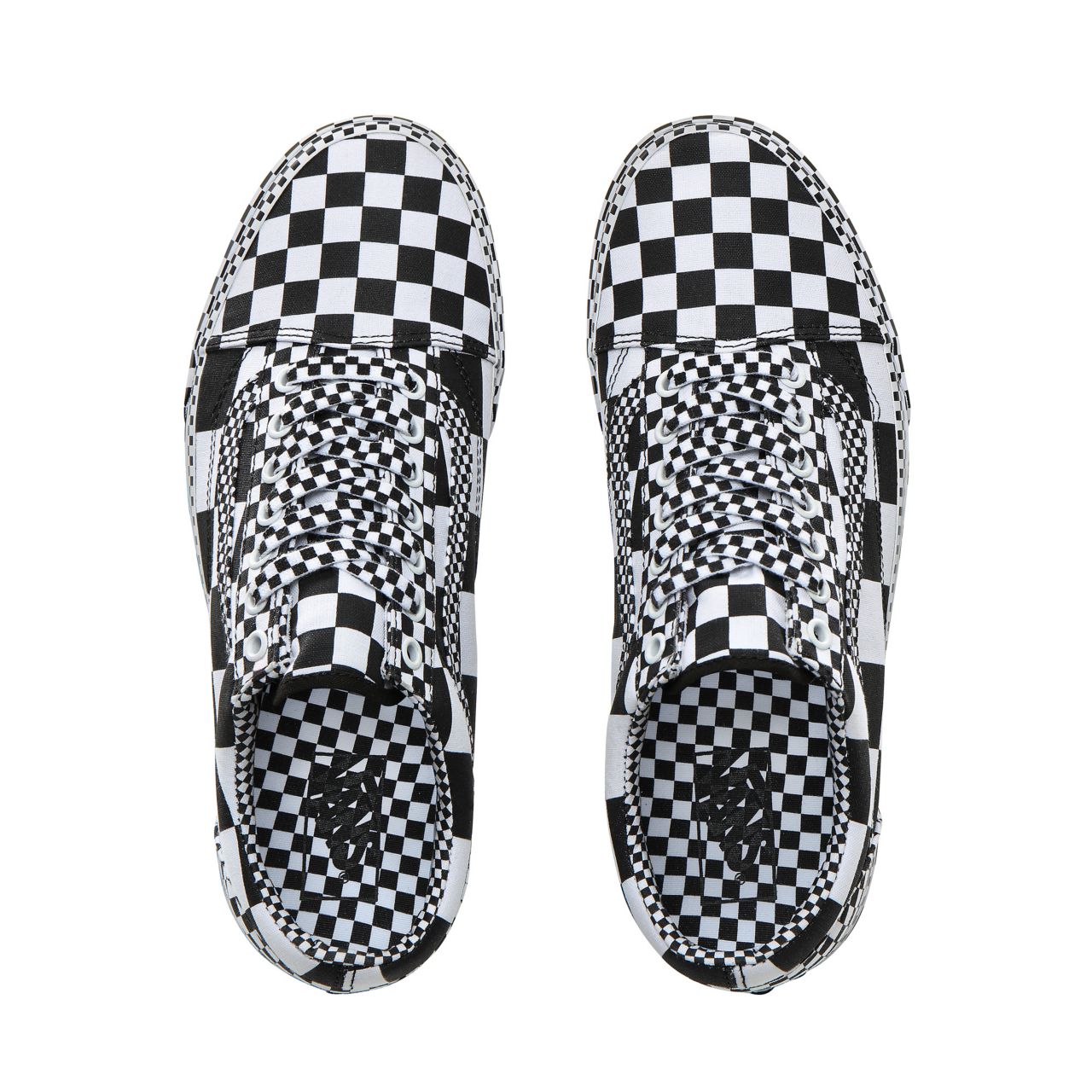 Vans All Over Checkerboard Old Skool Classic Mens Womens - (All Over Checkerboard) Black/True White VN0A4BV5V8U Shoes