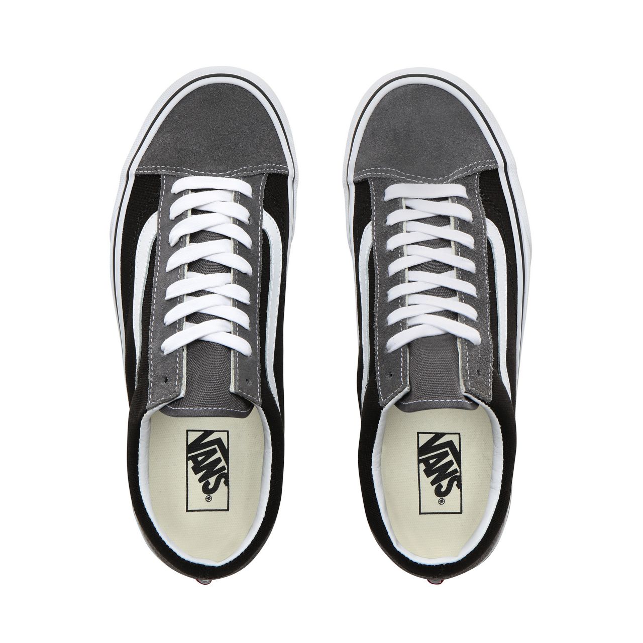 Vans Vintage Suede Style 36 Classic Mens Womens - (Vintage Suede) Pewter/Black VN0A3DZ3XMP Shoes