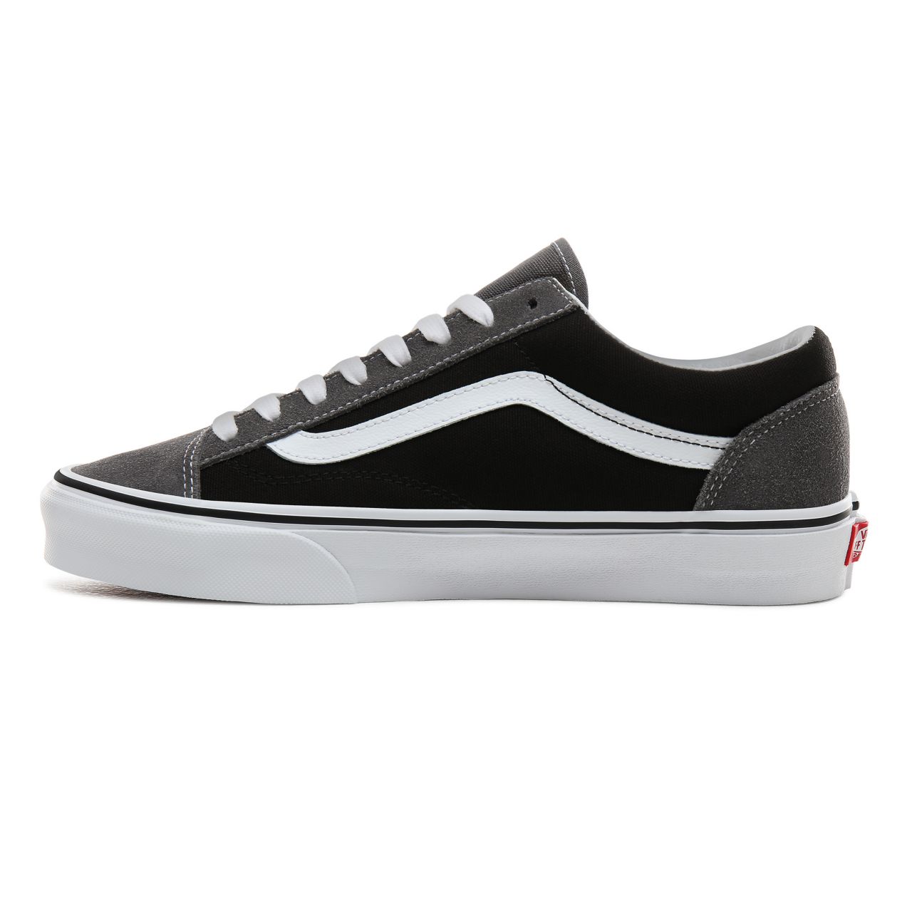 Vans Vintage Suede Style 36 Classic Mens Womens - (Vintage Suede) Pewter/Black VN0A3DZ3XMP Shoes