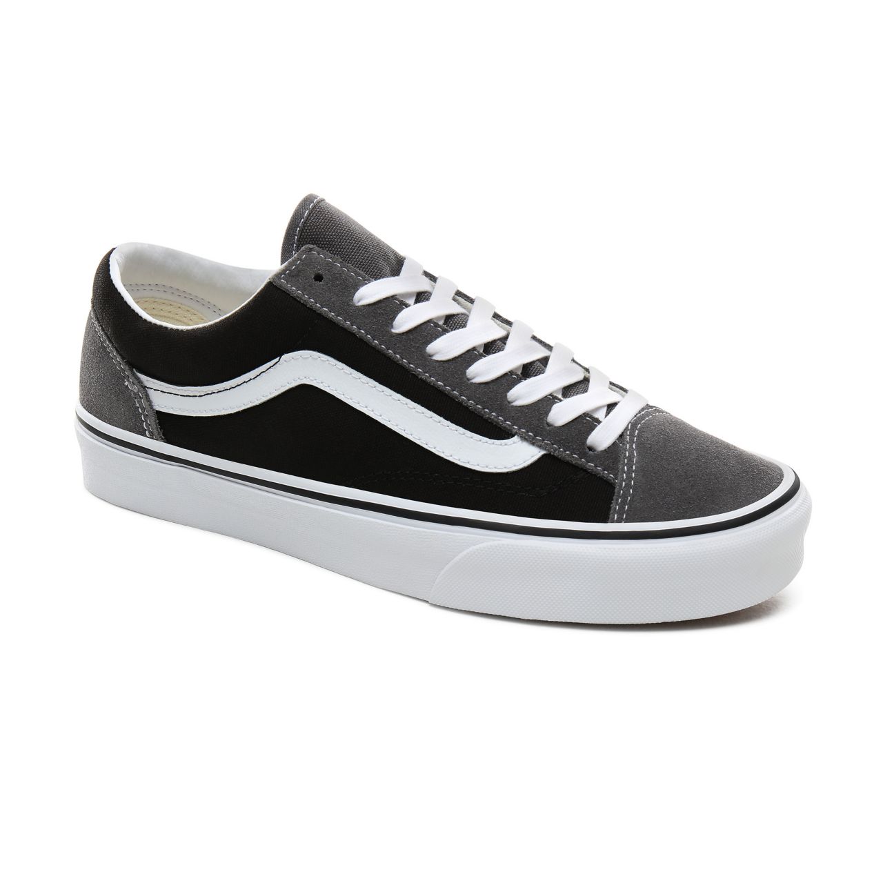 Vans Vintage Suede Style 36 Classic Mens Womens - (Vintage Suede) Pewter/Black VN0A3DZ3XMP Shoes