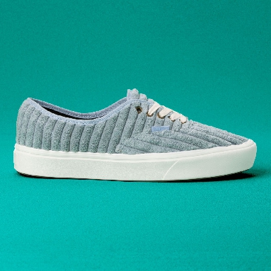 Vans Jumbo Cord Comfycush Authentic Classic Mens Womens - (Jumbo Cord) Blue Fog/Marshmallow VN0A3WM7V9R Shoes