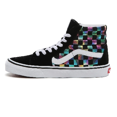 Vans Iridescent Check SK8-Hi Classic Womens - (Iridescent Check) black/true white VN0A4BV6SRY Shoes