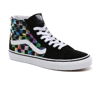 Vans Iridescent Check SK8-Hi Classic Womens - (Iridescent Check) black/true white VN0A4BV6SRY Shoes