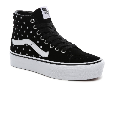 Vans Suede Polka Dot SK8-Hi Platform 2.0 Classic Womens - (Suede Polka Dot) black/true white VN0A3TKNTCB Shoes